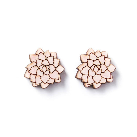 Pink Flower Studs