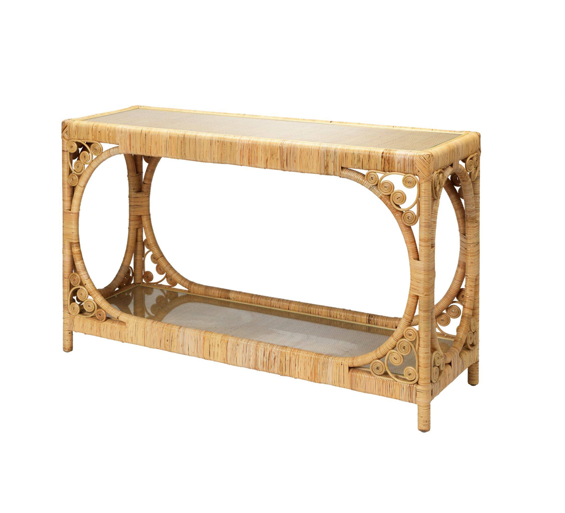 Jamie Young Rattan Console