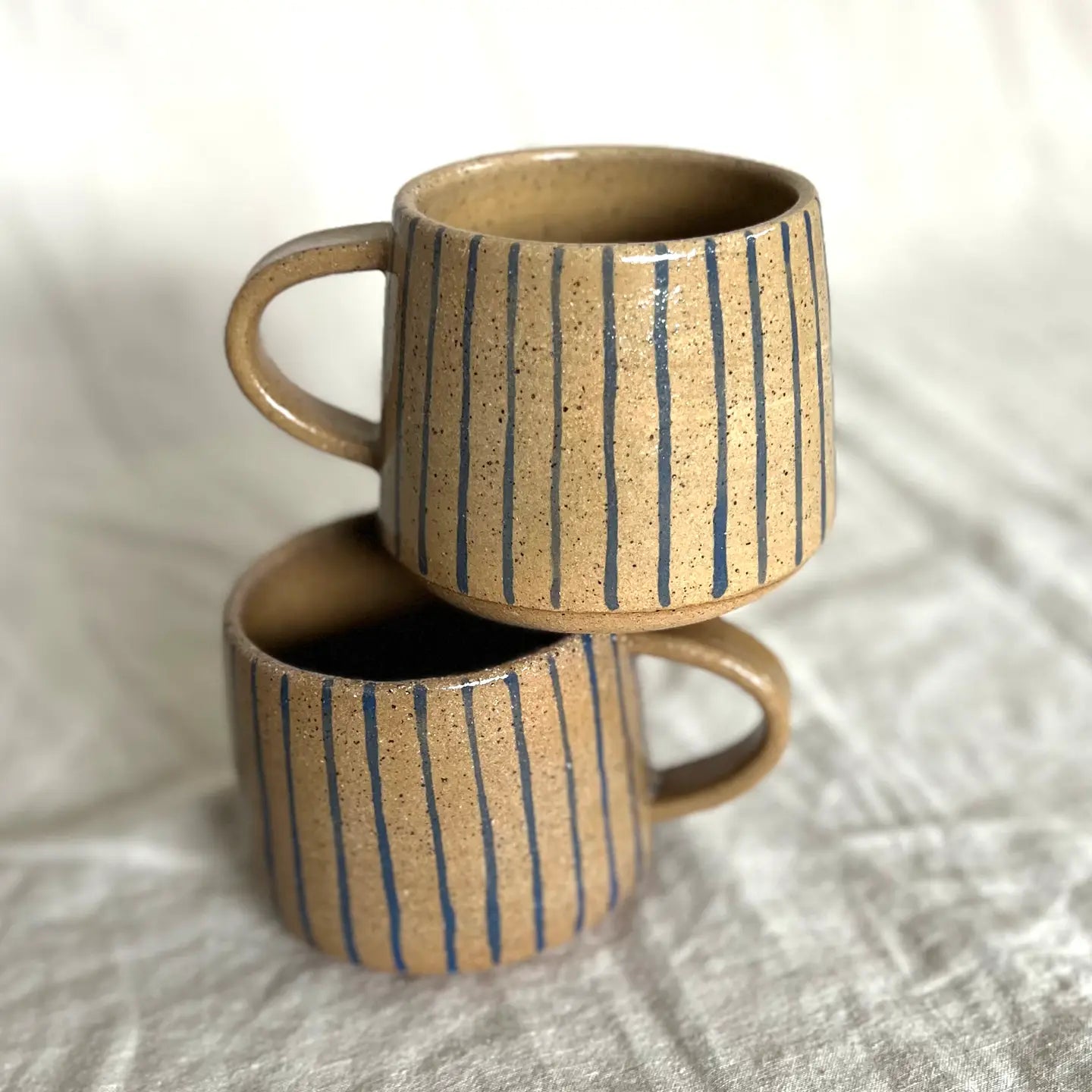 Void & Form Handmade Ceramic Blue Line Mug