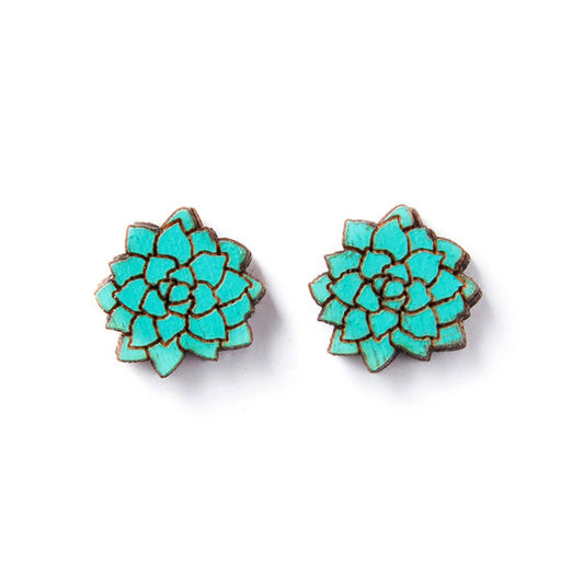 Blue Flower Studs